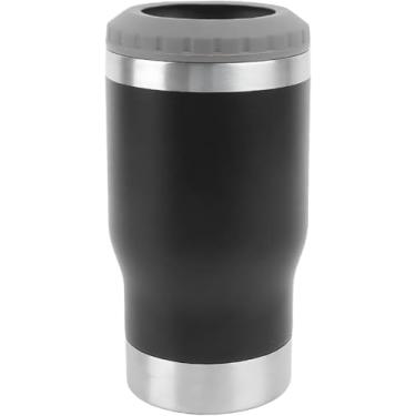 Imagem de Copo Térmico Porta Lata Garrafa Long Neck Com Abridor (Preto)