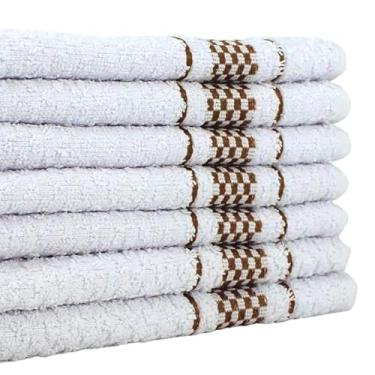 Imagem de Pano de Prato Kit 02 Peças Premium Atoalhado Jacquard 45x70cm 100% Algodão 370g/m² Marrom