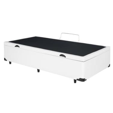 Imagem de Cama Box Com Baú Solteiro ou Casal Em Corino Branco