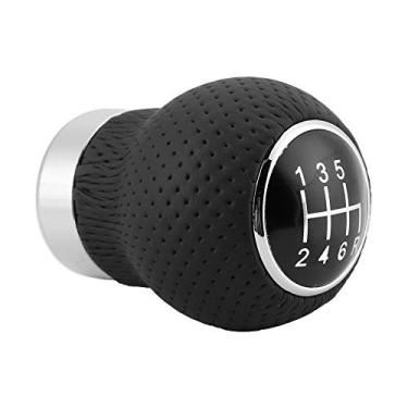 Imagem de Tomvorks Universal 5 Speed, 6 Speed Car Gear Shift Knob Stick Head Shifter Lever Com Junta de Borracha, Parafuso, Chave Hex para Material (6 velocidade)