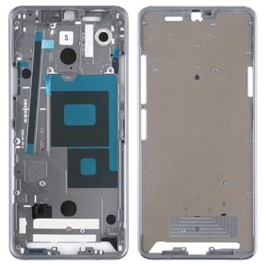 Imagem de YUNCHAO Acessórios telefônicos Placa de moldura de estrutura LCD da casa frontal para LG G7 ThinQ / G710 Substituição do telefone celular