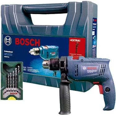Imagem de Furadeira de Impacto GSB 550 Watts Bosch, Com Maleta e 7 Brocas