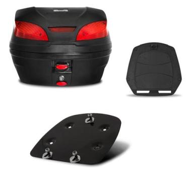 Imagem de Baú Moto 30 Litros Pro Tork + Suporte Base Xtz 150 Crosser, PRETO, XTZ