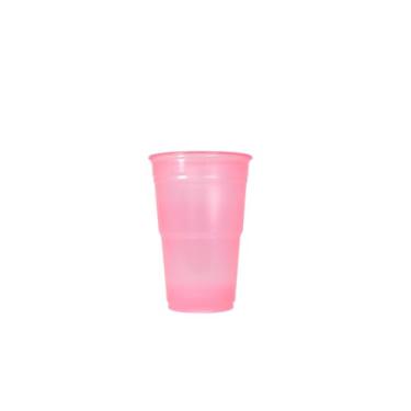 Imagem de Kit Copos Descartáveis Premium 300ml Festas 100 Unidades (ROSA NEON)