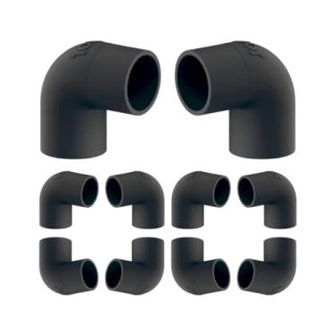 Imagem de Kit 10Un Cotovelo 90° C/Janela P/Eletroduto 1/2pol PVC Antichamas (Preto)