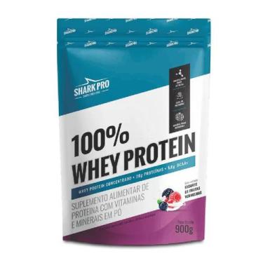 Imagem de 100% Whey Protein Refil 900g Shark Pro, IOGURTE C/FRUTAS VERMELHAS