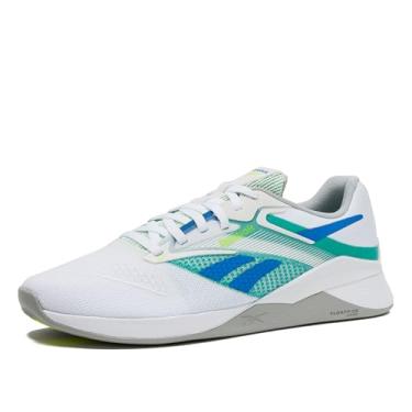Imagem de Reebok Tênis masculino Nano X4 Cross Training, Calçado Branco/Verde/Cinza 1, 10 Women/8.5 Men