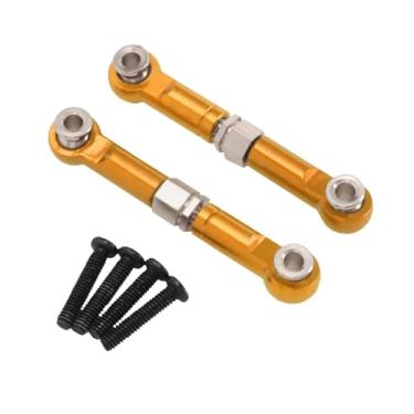 Imagem de simhoa 2 peças 1:14 RC Veículo Direção Linkage Puxar Haste Ligações Braço Tirante Substituições para Veículos para 14211 Acessórios DIY, Ouro