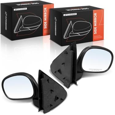 Imagem de A-Premium Par (2) Espelho retrovisor manual do lado do motorista e do passageiro - compatível com Ford F-150 F150 1997-2002 - Não aquecido, dobrável elétrico, retrovisor externo preto