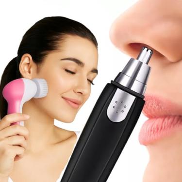 Imagem de Kit Aparador de Pelos Nariz e Orelha + Escova Facial Giratória Limpeza Profunda