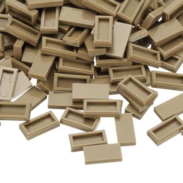 Imagem de PATIKIL 370 Pcs Flat Blocks Bulk, 1x2 Square Khaki Classic Tiles Smooth Surface Mini Building Blocks Accessories Compatible Bricks Kits for Building Floor Walls Mosaic Pixel Arts
