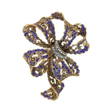 Imagem de Broches de Arco com Strass Brilhantes - Acessório de Festa Unissex, Az