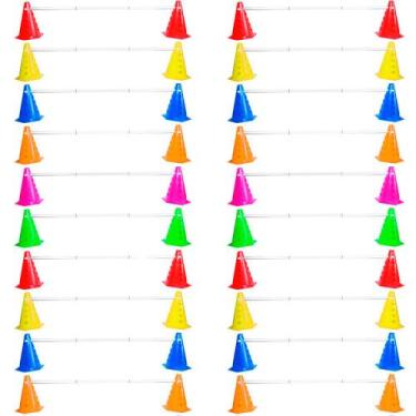 Imagem de Kit Agilidade Treinamento Funcional 40 Cones com Barreira - Natural Fi