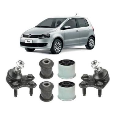Imagem de Kit 4 Bucha Pivô Suspensão Dianteira Vw Fox 2008 2009 2010 - Qualykits
