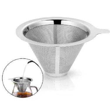 Imagem de Mini Filtro para Café e Chá em Inox Reutilizável Sem Papel - Yeet
