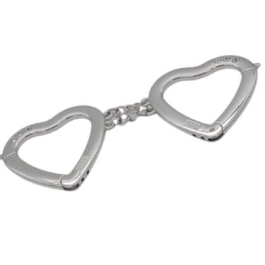 Imagem de Algema Coração Metal Algema Sensual Coração de Metal para Jogos Eróticos, Durável HA173 (CROMADO)