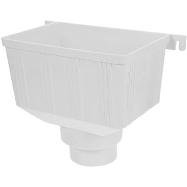 Imagem de SEWACC Desviador de água de reposição para coleta de água da chuva, plástico branco, 26 x 16 x 21 cm, fácil instalação para conector de calha