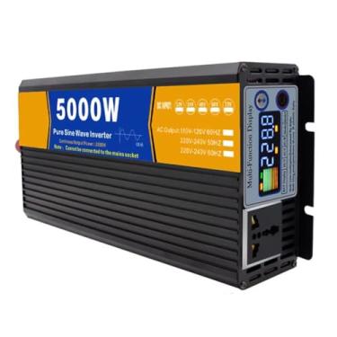 Imagem de 72v to 110v 60hz,Peak Power 5000W/2500W Inversor portátil de onda senoidal pura, Mobile Power Converter DC 12V 24V 48V 60V 72V To AC 110V 220V Solar Inverterfor Car, Campers