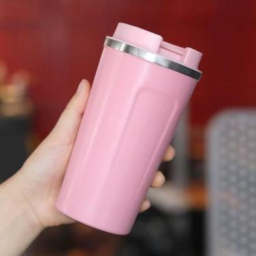 Imagem de Copo Termico de Cafe 500ml Com Tampa Antiderrapante Inox 304 Mantem Te