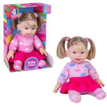 Imagem de Brinquedo Boneca Baby Fofura Sortida com Cabelo Loiro em Plástico Vini