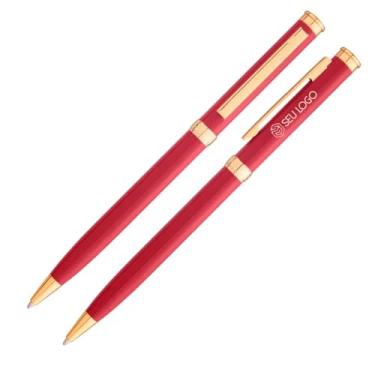 Imagem de Caneta Personalizada Crown Liverpool Gold Gravação Nome Logo Presente Qualidade Premium (Vermelho)
