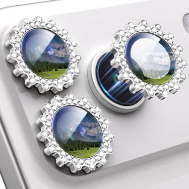 Imagem de Xfilm Protetor de lente de câmera para iPhone 17 Pro/17 Pro Max Gear Bling Diamond, metal individual com dureza 9H, protetor de tela de câmera à prova de arranhões, acessórios elegantes, compatível