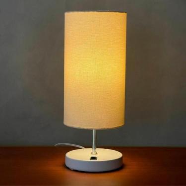 Imagem de Abajur Luminárias De Mesa Clássico Redondo Com Interruptor Bivolt Com 