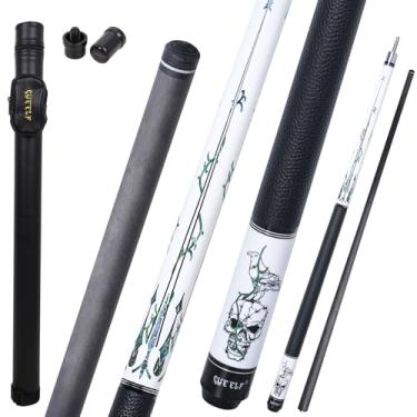 Imagem de CUEELF Bastão de taco de bilhar de fibra de carbono 147 cm bastões de taco de bilhar de caveira de baixa deflexão bastão de sinuca ponta de 12,5 mm couro aderência tecnologia tacos profissionais