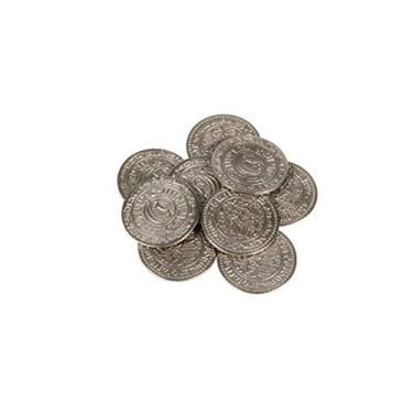 Imagem de The Broken Token Prop Coins - 30mm Silver Mongol Themed Replica Coins Pack of 9, Historical Prop and Novelty Coins