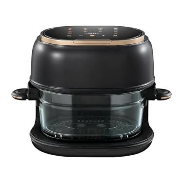 Imagem de AFXGUSD Fritadeira de Ar de Vidro, Capacidade de 4 L, Forno Sem óleo, Fácil de Limpar, com Janela de Visualização de 360°, Tela Sensível Ao Toque Digital, Par, Preto