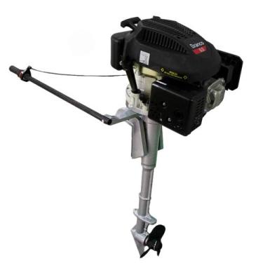 Imagem de Rabeta Vertical com Motor a Gasolina 6,0 cv Partida Elétrica Branco - 