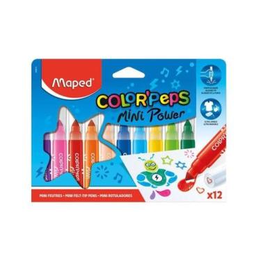 Imagem de Caneta Hidrográfica Color Peps Mini Jumbo com 12 Cores Maped