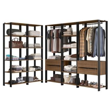 Imagem de Guarda-roupa Closet Modulado 4 Gavetas 317 cm Valencia Madesa