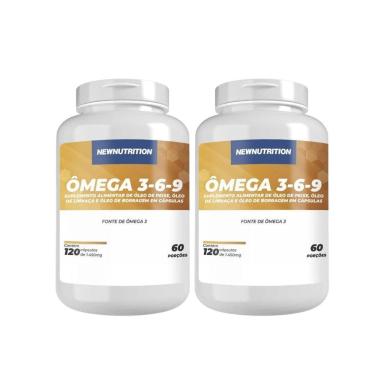 Imagem de Kit 2 ômega 3 6 9 epa dha 120 capsulas new nutrition