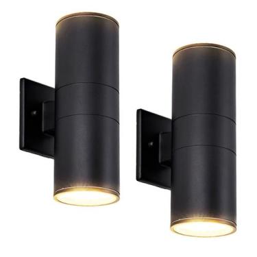 Imagem de Luminária de varanda externa, pacote com 2 unidades Aultink Modern Alu