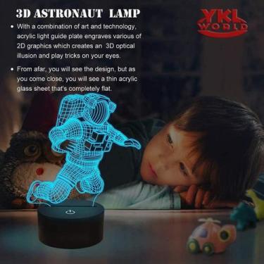 Imagem de Spaceman Night Light 3d Astronaut Illusion Lamp Led Aviatio - HUOGUO