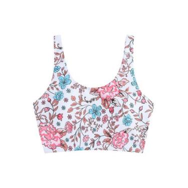 Imagem de Top de biquíni ZAFUL Front Knot Crop Tankini Top acolchoado rosa M
