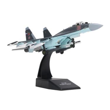 Imagem de Modelo de avião de combate Focket Russian SU-35 em liga de escala 1:10