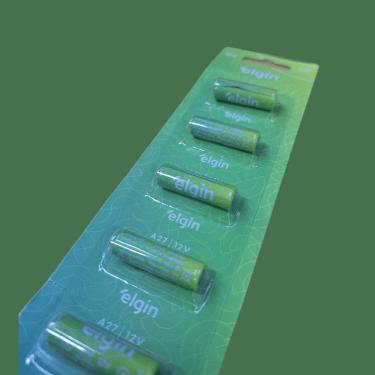 Imagem de 5 Pilha Bateria 27A 12V Alcalina Elgin P/Portão Alarme