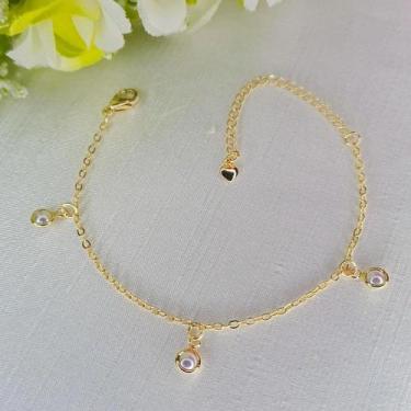 Imagem de Pulseira Infantil Mini Perola Folheado a Ouro 18k - Milena Joias