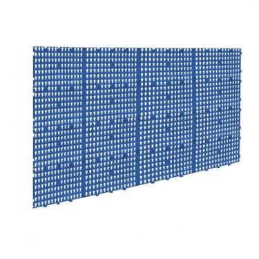 Imagem de Painel de Ferramentas Perfurado Modular 118x69 + 72 Ganchos Pegboard Organizador Oficina Parede(Azul)