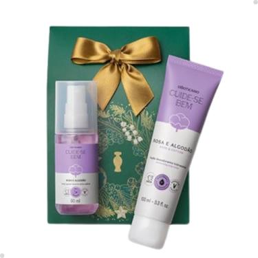 Imagem de O Kit Cuide-se Bem Rosa e Algodão 2 itens