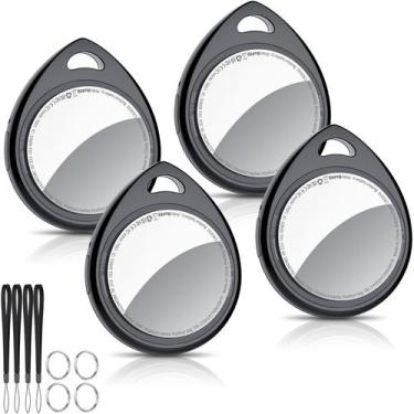 Imagem de Rastreador Bluetooth QCOQ Air Tracker Tags-pacote com 4 etiquetas pret