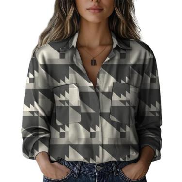 Imagem de Blusa domirica Summer Hawaiian Beach Feminina Cinza-Branca