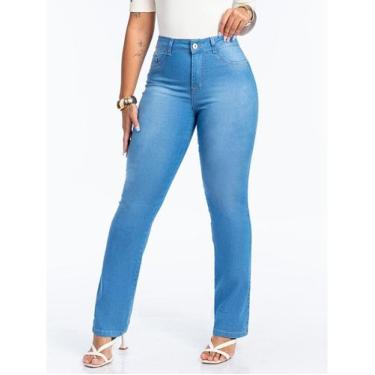 Imagem de Calça Feminina Jeans Biotipo Reta Cal Fit Petit Para Baixinhas Top Ori