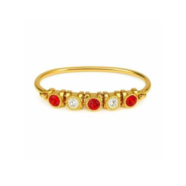 Imagem de Bracelete Multicolorido Vermelho - Banhado em Ouro 18k - Tri Gata Semi