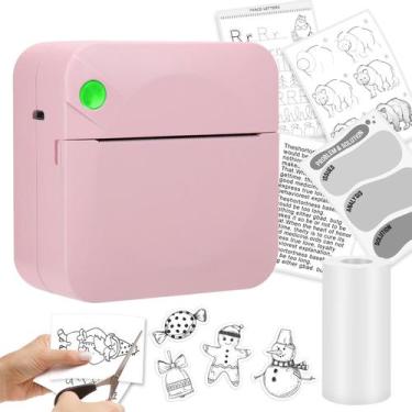 Imagem de Impressora térmica de bolso Bluetooth Augot Mini Printer Pink