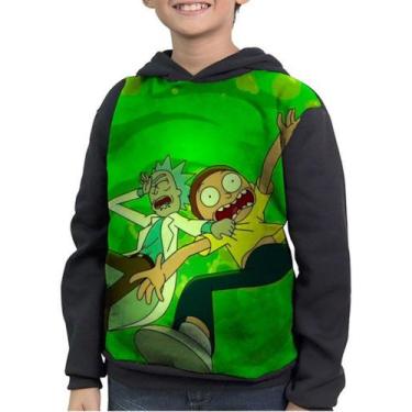 Imagem de Moletom Infantil Portal Gun Rick And Morty - smoke, Preto, 12