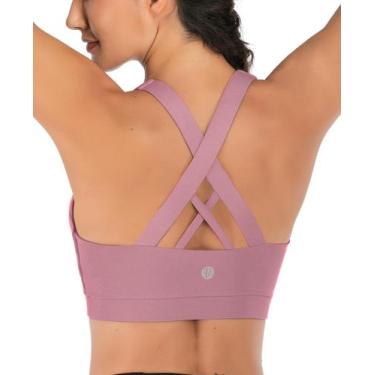 Imagem de Sutiã esportivo RUNNING GIRL Criss-Cross Back acolchoado com tiras fem