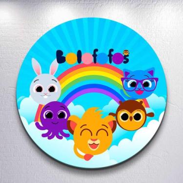 Imagem de Festa Fofo Bolinho infantil com painel redondo capa decorativa tamanho